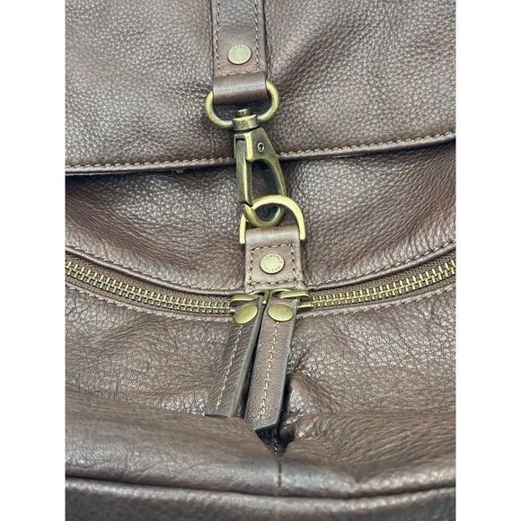 Fatface Brown Leather 2 in 1 Backpack/Crossbody Shoulder Bag 100% Leather main image 2